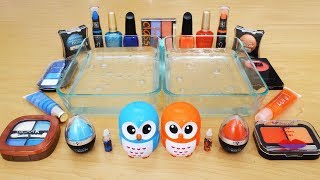 Mixing Makeup Eyeshadow Into Slime ! Blue vs Orange Special Series Part 7 ! Satisfying Slime Video