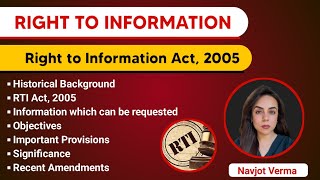 RTI | Right to Information Act | Important Provisions of RTI Act