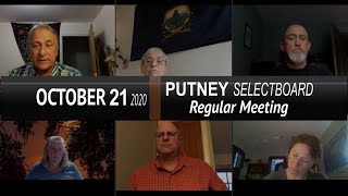 Putney Selectboard: Putney SB Mtg 10/21/20