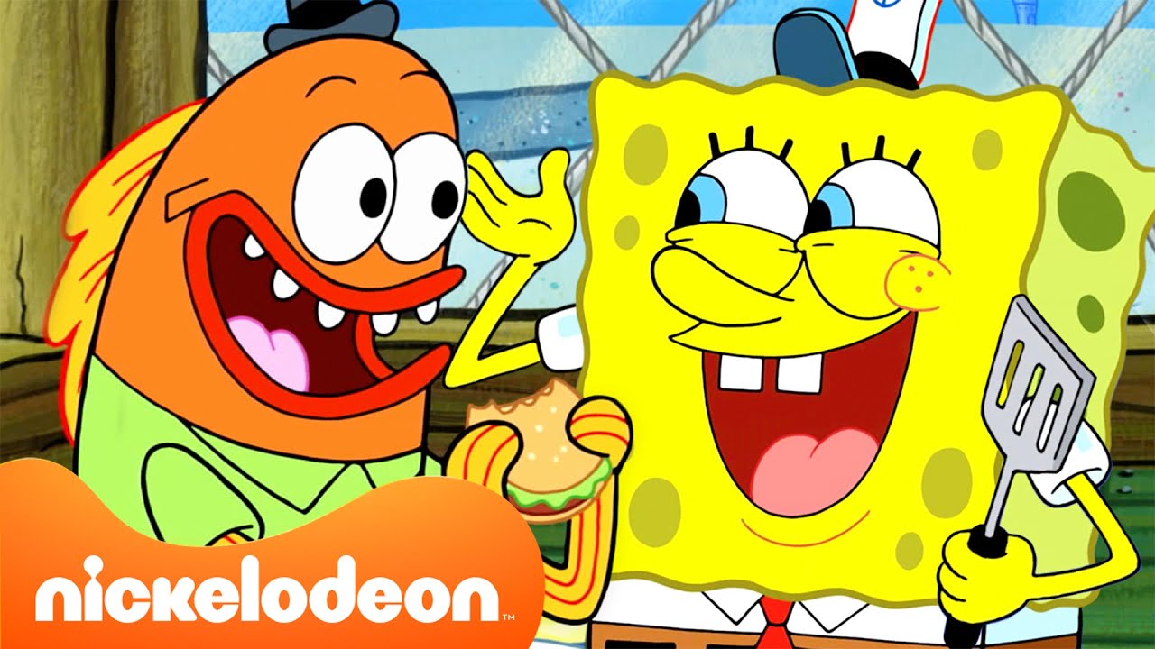 スポンジ・ボブ | クラゲクラブで2時間のハッピータイム！🍔 | ニコロデオンジャパン