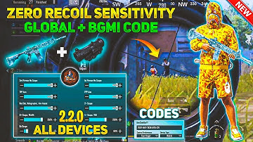 New Update 2.1/2.2 !! Best Sensitivity CODE+Control Setting PUBG Mobile | BGMI After Update 2.1/2.2