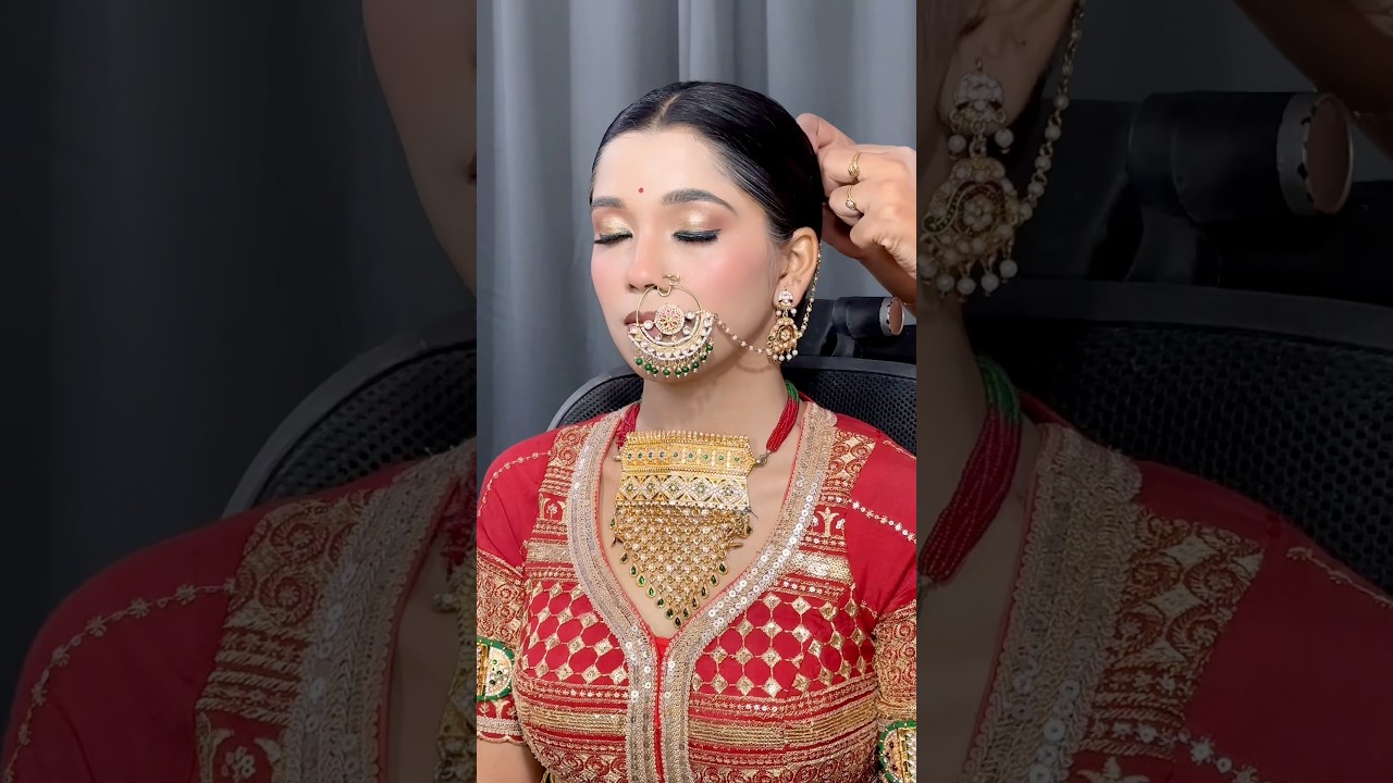 Rajasthani Bridal Makeup look💄| khushimakeover | senior artist | #youtubeshorts #shorts #viral