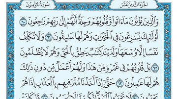 سورة المؤمنون مكتوبة   ماهر المعيقلي