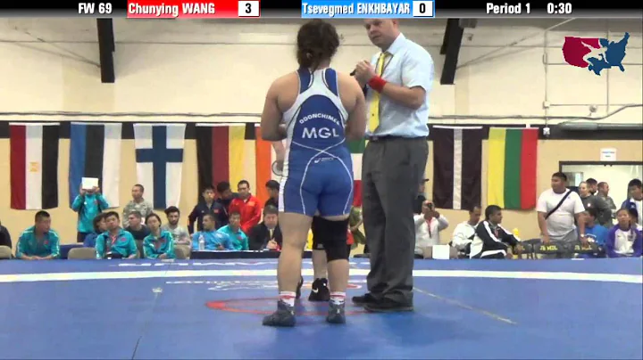 69 KG RR2 - Chunying Wang (CHN) vs Tsevegmed Enkhb...