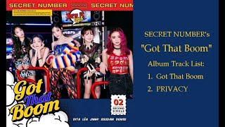 [Full Album] SECRET NUMBER - Got That Boom