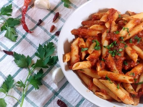 Pasta all'arrabbiata - Vegan | Spicy Pasta | Easy and Quick Recipes