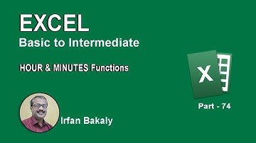 74. Hour & Minutes Function in MS Excel 2013 Urdu Tutorials by Irfan Bakaly