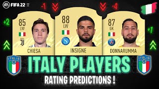 FIFA 22 | TOP 30 BEST ITALY PLAYER RATINGS! ?? | FT. INSIGNE, CHIESA, DONNARUMMA... etc