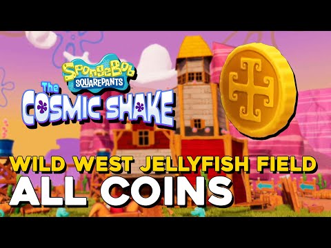 SpongeBob Squarepants The Cosmic Shake Wild West Jellyfish Fields All Coin Locations 