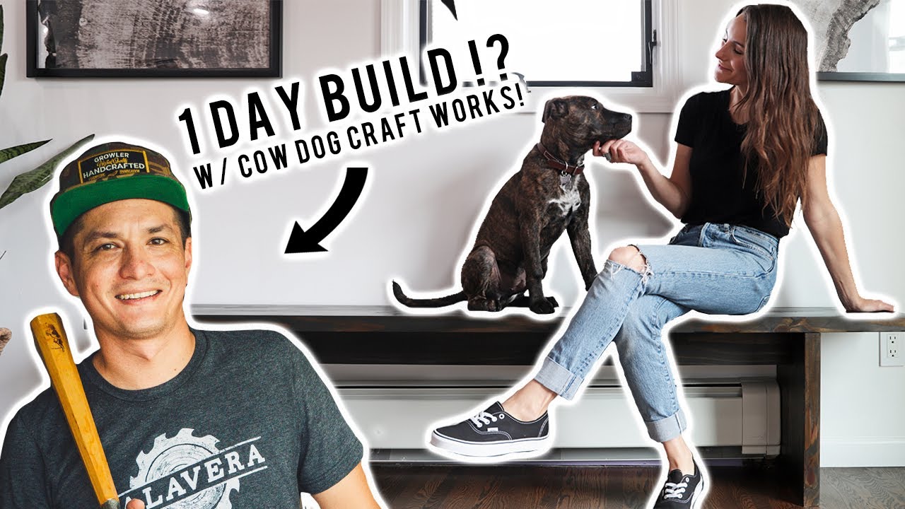 ⁣WE HAD 1 DAY TO BUILD A BENCH || DIY W/ @Cow Dog Craft Works