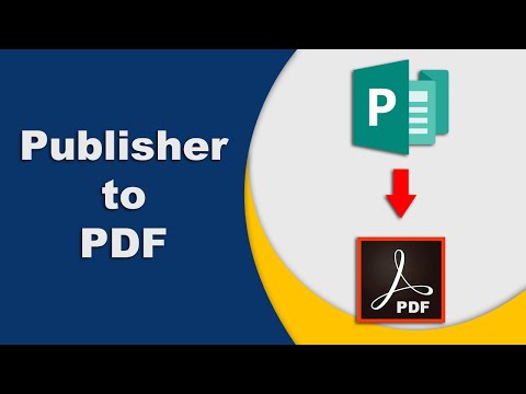 Vídeo: Como converter um arquivo do Microsoft Publisher em um arquivo PDF