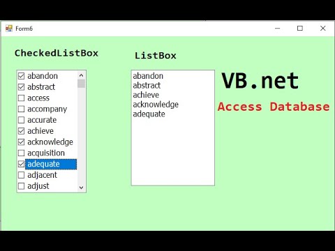 Programming in Visual Basic.NET: Fill listbox from Checked items checkedlistbox  in V.B net