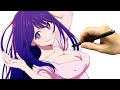 【イラストメイキング】『推しの子』より、星野アイちゃん描いてみた【ライブ配信切り抜き】
