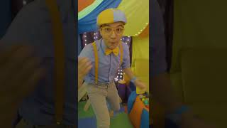 Lets Play Peek-a-BOO with Blippi in the Rainbow Fort Blippi shorts