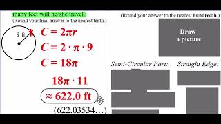 Problem Solving with Area and Circumference PART 2