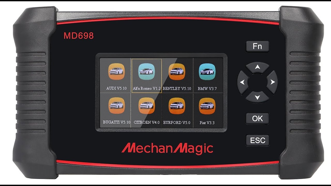 MechanMagic MD698 Car Code reader Scan Tool G sensor calibration