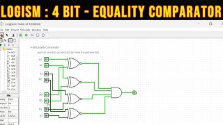 Logisim: 4-Bit Equality Comparator