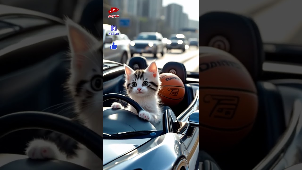 the  kitten stories - kitten buys basketball  