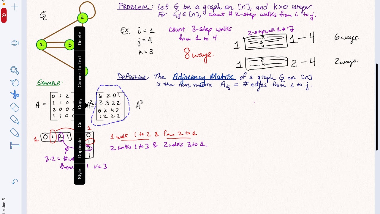 Math 432: Trees - Matrix-Tree Theorem (1 of 3) - YouTube