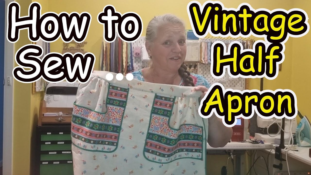 How to sew a vintage 60's half apron using vintage fabric. Learn