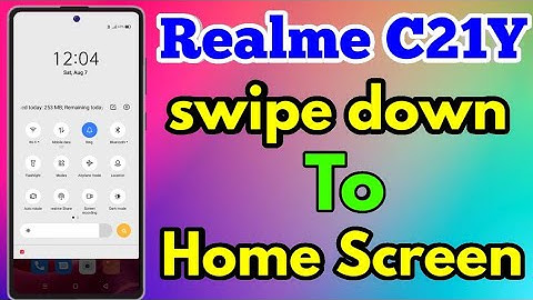 Swipe Down To Home Screen in Realme C21Y | Realme C21Y Notification Setting