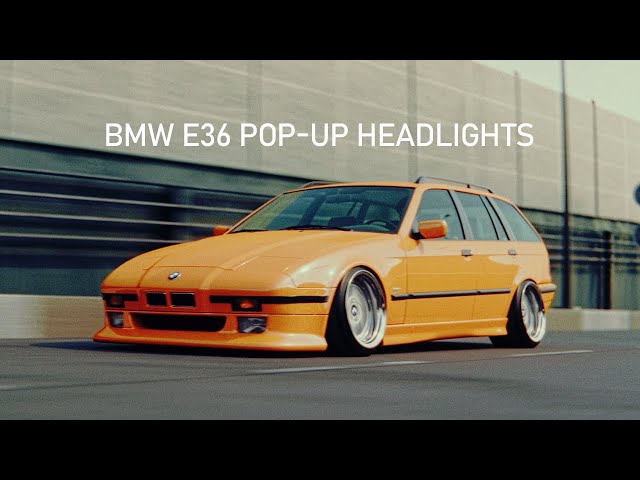 BMW E36 with pop-up headlights!? Let us know your thoughts