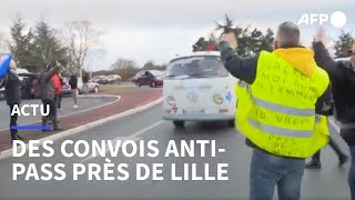 Après Paris, escale près de Lille pour des convois anti-pass en route vers Bruxelles | AFP