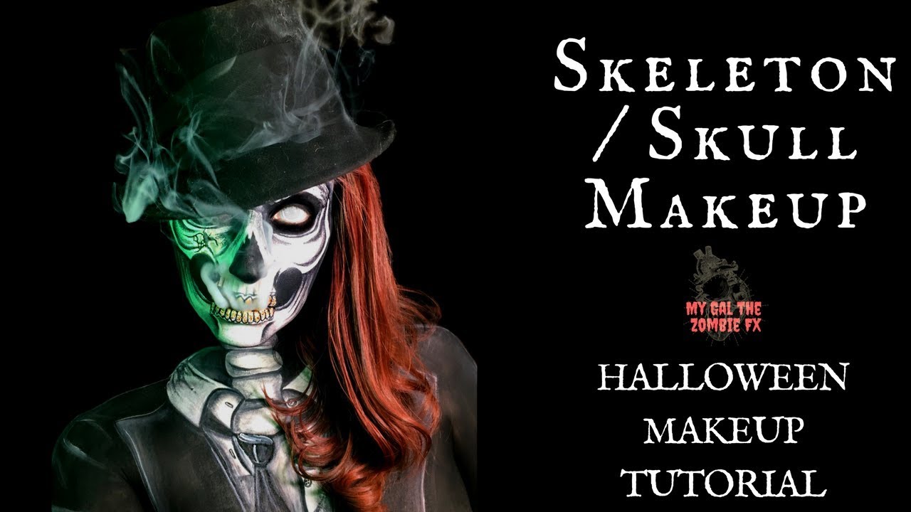 Skeleton Skull Halloween Makeup Tutorial YouTube