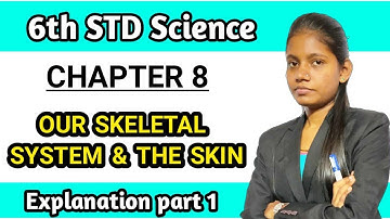 Our skeletal system and the skin class 6th science chapter 8 Maharashtra board
