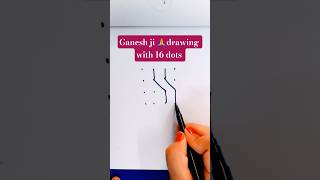 ganesh ji banaye aasan tarike se using 16 dots  #artshorts #drawing #ganpati