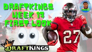 DRAFTKINGS NFL PICKS WEEK 17 FIRST LOOK LINEUP PICKS | NFL DFS PICKS 2021