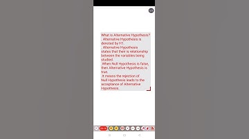 Alternative Hypothesis