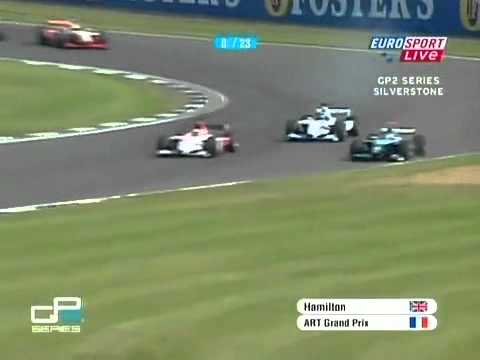 BEST DOUBLE OVERTAKE EVER IN GP2 by Lewis Hamilton Silverstone 2006