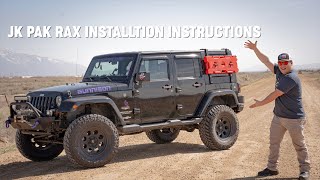 TrailRax Jeep Wrangler JK Pak Rax Installation Instructions