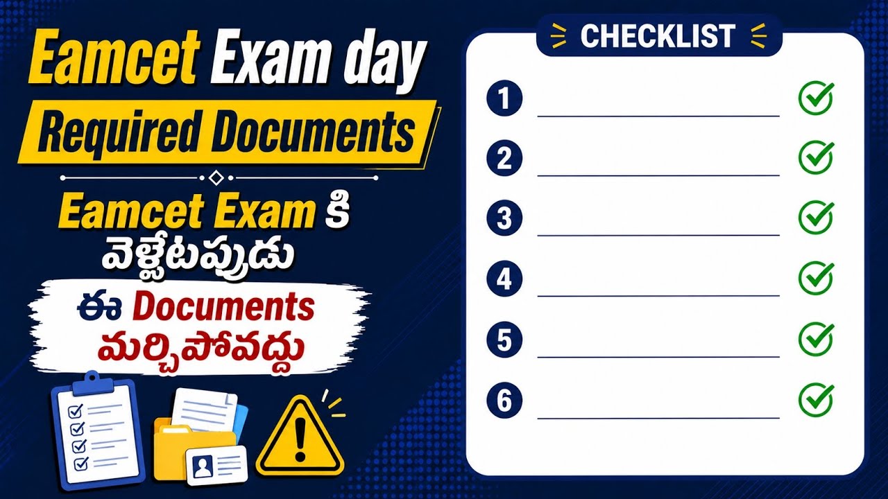 Ap Eamcet Exam Day Required Documents |Ap Eamcet 2026 Exam Day Required ...