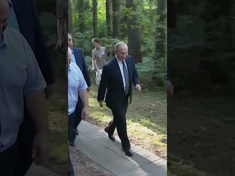 #putin #lider #presidente #rusia Putin and President Lukashenko stroll through the gardens.