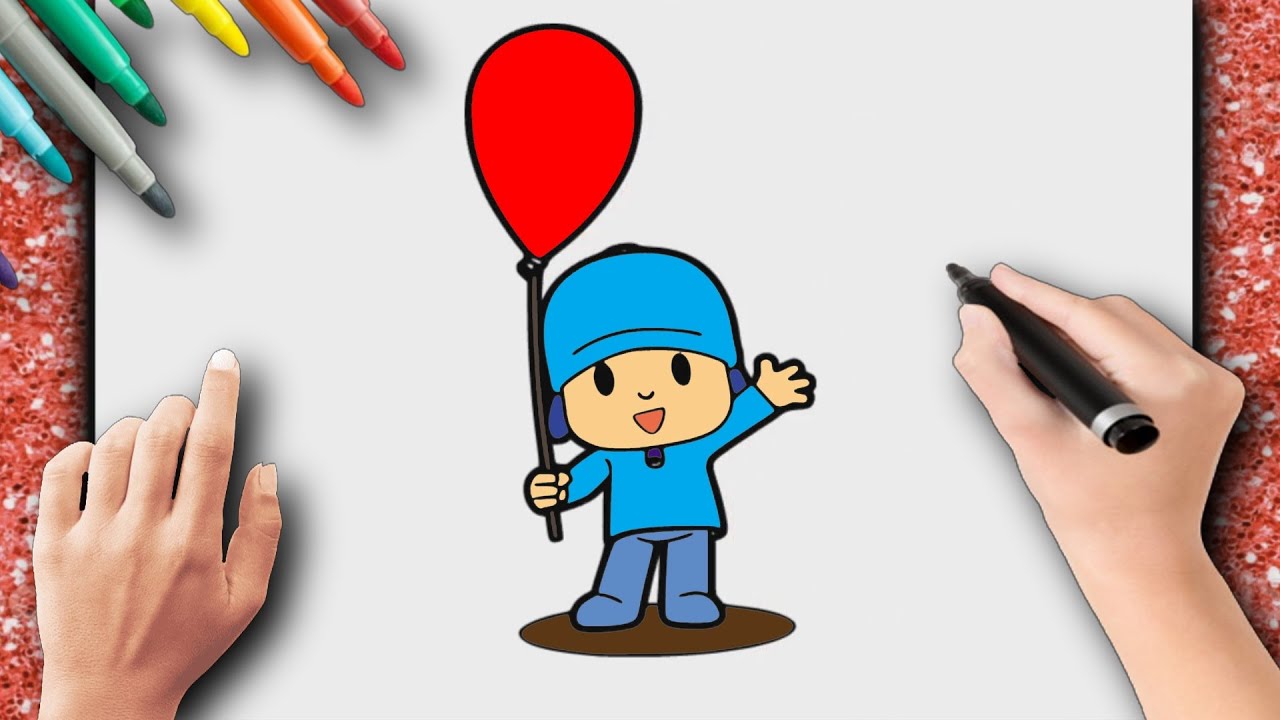 Como DESENHAR o POCOYO passo a passo - Como DIBUJAR a POCOYO passo