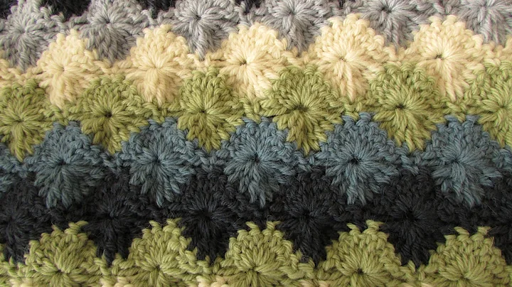 EASY crochet catherine wheel / starburst stitch bl...