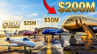 How Big is a $200,000,000 Private Jet (Comparing $10M to $200M!) 