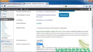 WP 3x Tutorial 32: How to Backup Wordpress Blog Net Worth