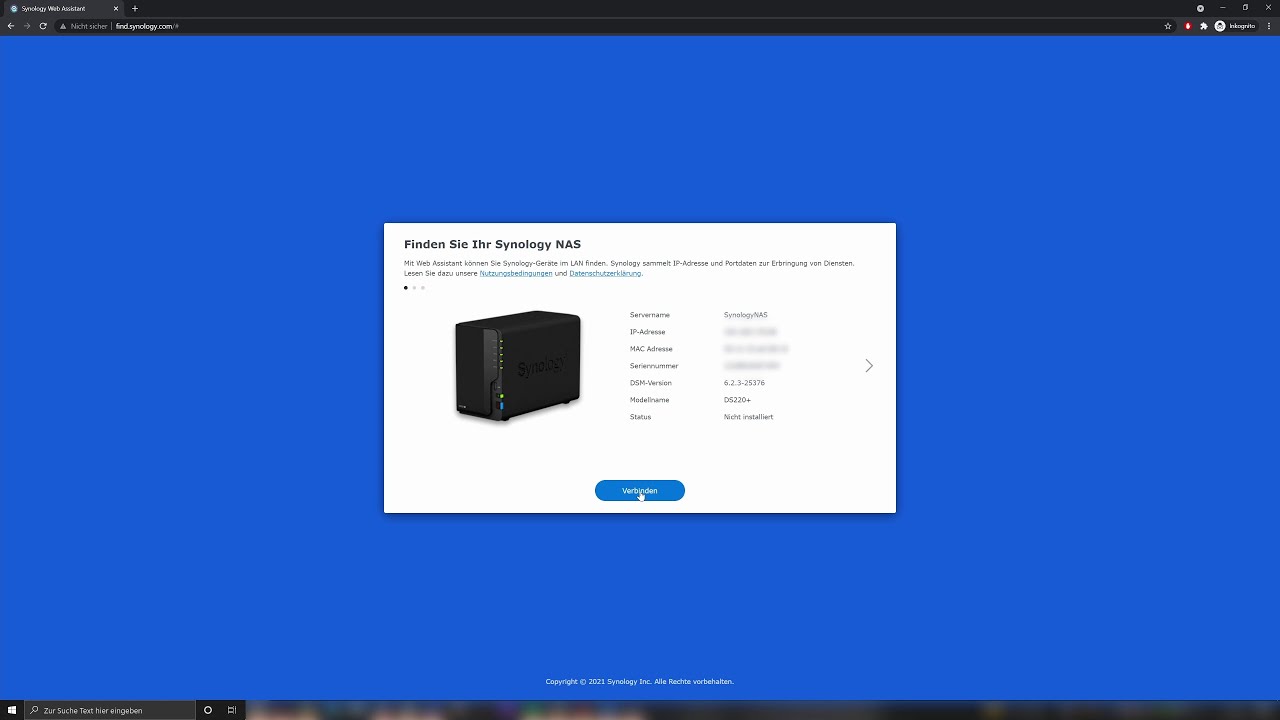 Installation Synology DS220+ YouTube