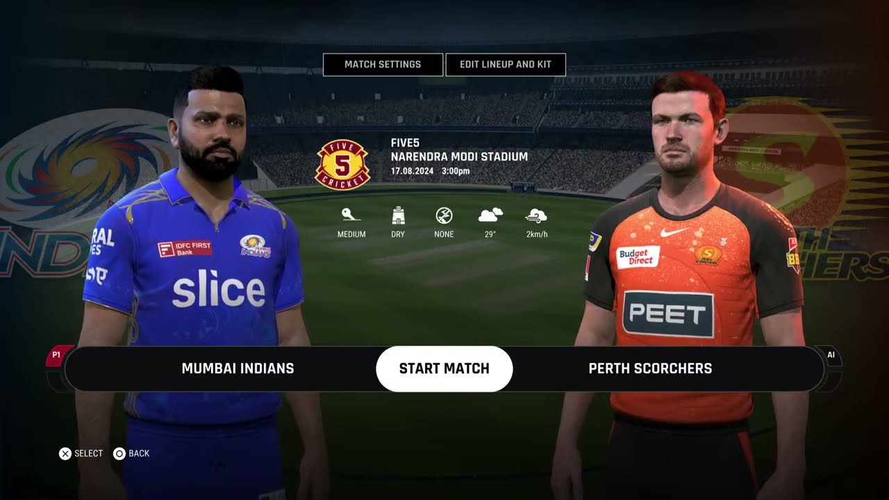 Cricket 24 RCB vs MI Banglore vs Mumbai lPL 2024 Live Gameplay CSK