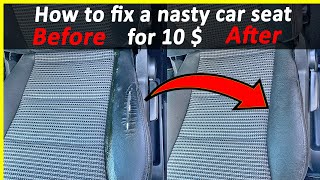 How to fix a nasty leather car seat for 10$ in a Mercedes