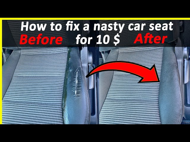 Repairing Corvette leather car seat using 3M repair kit - it's a