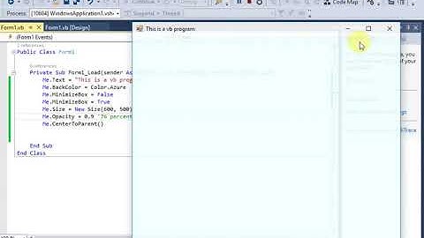 opacity  and the position of the form in vb.net
