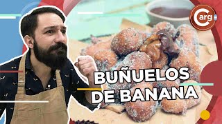 SUPER BUÑUELOS DE BANANA RELLENOS PARA LA MERIENDA