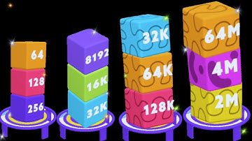 MERGE JUMP 2048 - Level Up Happy Cube #gameparkarea #2048 #mergejump2048