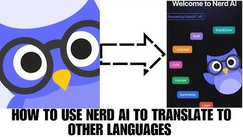 HOW TO USE NERD AI TO TRANSLATE TO OTHER LANGUAGE