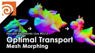 Houdini Algorithmic Live #113 - Optimal Transport (3D Mesh Morphing)