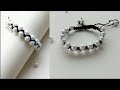 Bracelet/ Friendship bracelets/ How to make bracelets/friendship band/ Crossed bracelet with pearls
